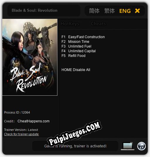 Entrenador liberado a Blade & Soul: Revolution [v1.0.6]