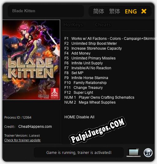 Blade Kitten: Treinador (V1.0.1)