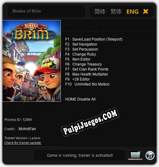 Entrenador liberado a Blades of Brim [v1.0.2]