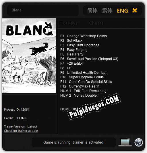 Blanc: Cheats, Trainer +14 [FLiNG]