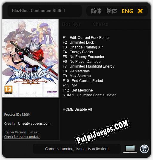 Entrenador liberado a BlazBlue: Continuum Shift II [v1.0.7]