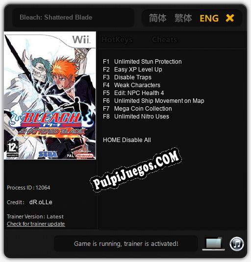 Bleach: Shattered Blade: Trainer +8 [v1.9]