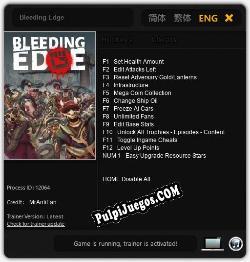 Bleeding Edge: Treinador (V1.0.51)