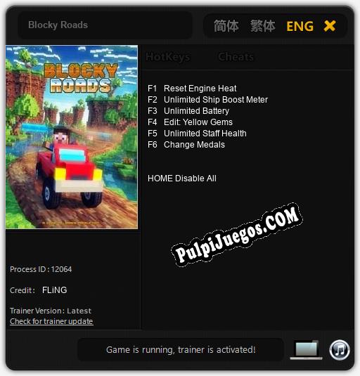 Blocky Roads: Trainer +6 [v1.3]