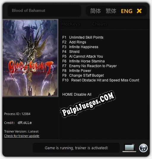 Blood of Bahamut: Cheats, Trainer +10 [dR.oLLe]