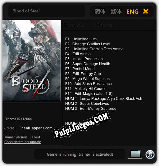 Entrenador liberado a Blood of Steel [v1.0.2]