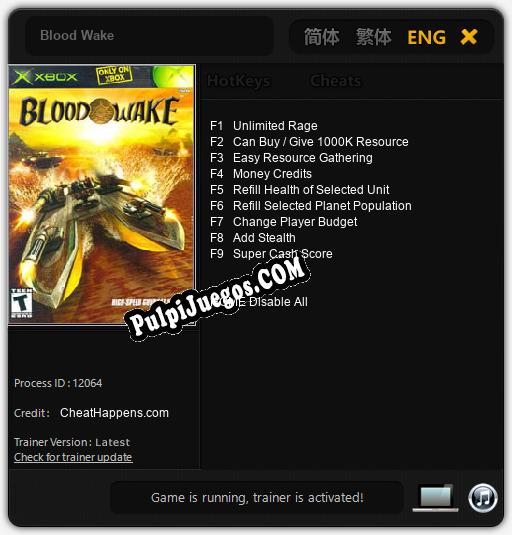 Entrenador liberado a Blood Wake [v1.0.3]