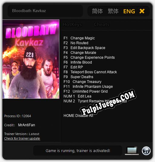 Bloodbath Kavkaz: Trainer +14 [v1.9]