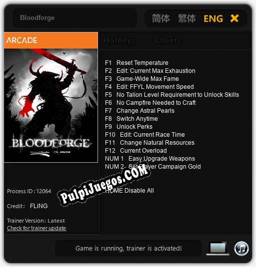 Bloodforge: Trainer +14 [v1.9]