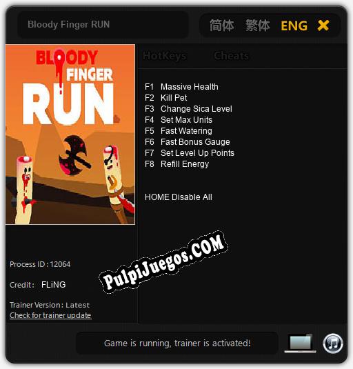 Entrenador liberado a Bloody Finger RUN [v1.0.9]