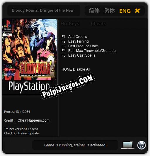 Bloody Roar 2: Bringer of the New Age: Cheats, Trainer +5 [CheatHappens.com]