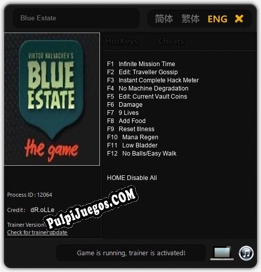 Blue Estate: Cheats, Trainer +12 [dR.oLLe]