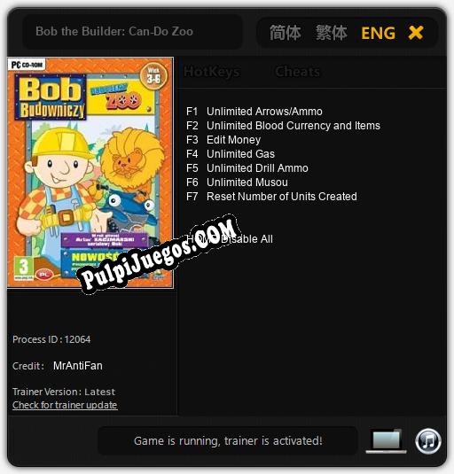 Bob the Builder: Can-Do Zoo: Trainer +7 [v1.2]