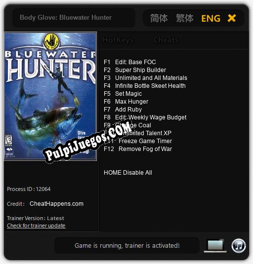 Body Glove: Bluewater Hunter: Cheats, Trainer +12 [CheatHappens.com]