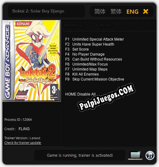 Entrenador liberado a Boktai 2: Solar Boy Django [v1.0.3]