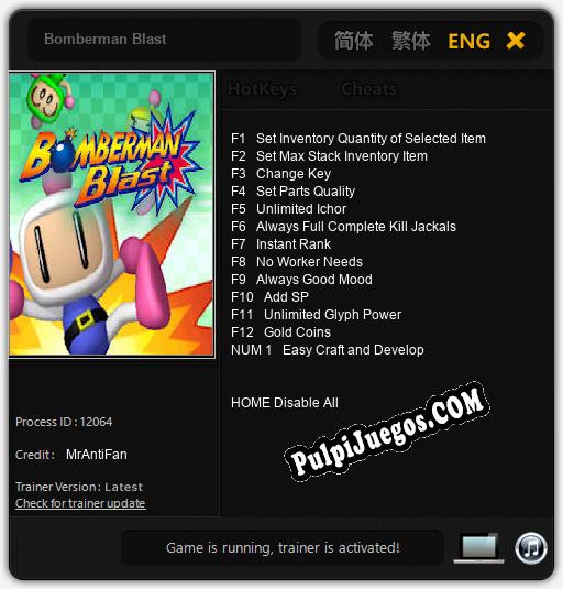 Entrenador liberado a Bomberman Blast [v1.0.5]