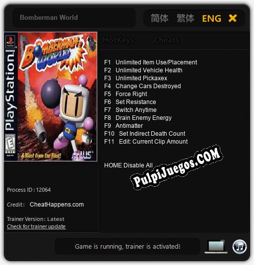 Bomberman World: Trainer +11 [v1.4]