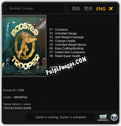 Booster Trooper: Cheats, Trainer +8 [MrAntiFan]