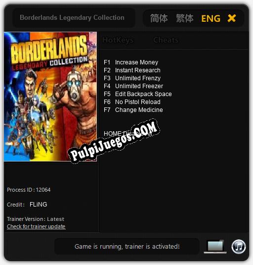 Borderlands Legendary Collection: Trainer +7 [v1.8]