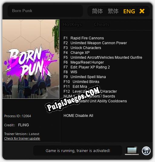 Born Punk: Treinador (V1.0.85)