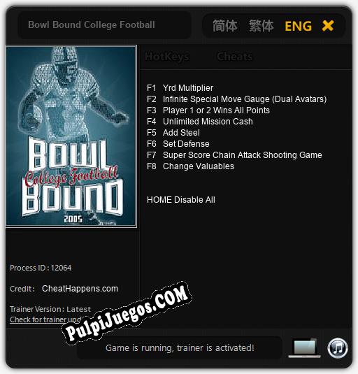 Bowl Bound College Football: Cheats, Trainer +8 [CheatHappens.com]