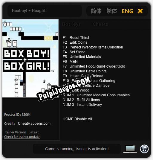 Boxboy! + Boxgirl!: Trainer +15 [v1.7]