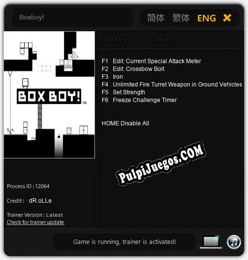 Boxboy!: Cheats, Trainer +6 [dR.oLLe]