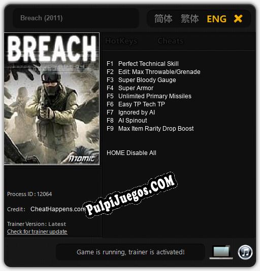 Breach (2011): Cheats, Trainer +9 [CheatHappens.com]