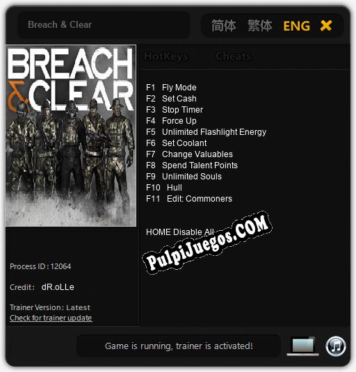 Breach & Clear: Treinador (V1.0.35)