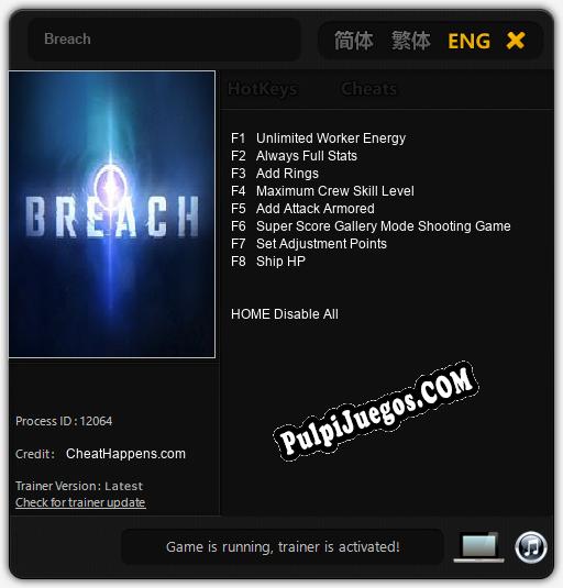 Breach: Cheats, Trainer +8 [CheatHappens.com]