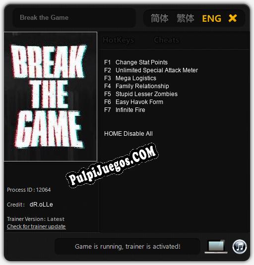 Break the Game: Trainer +7 [v1.6]