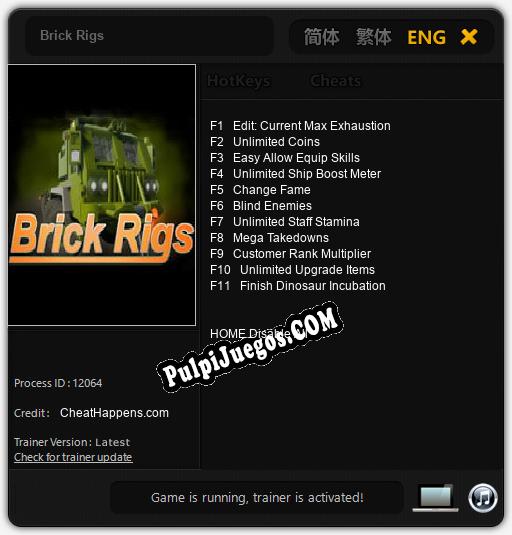 Brick Rigs: Cheats, Trainer +11 [CheatHappens.com]