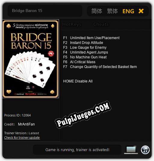 Entrenador liberado a Bridge Baron 15 [v1.0.8]