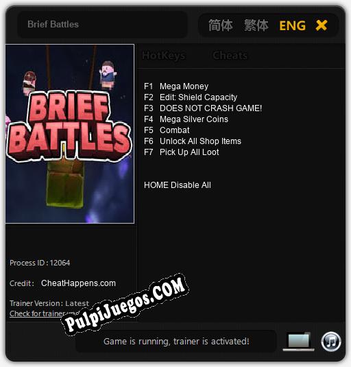 Brief Battles: Trainer +7 [v1.1]