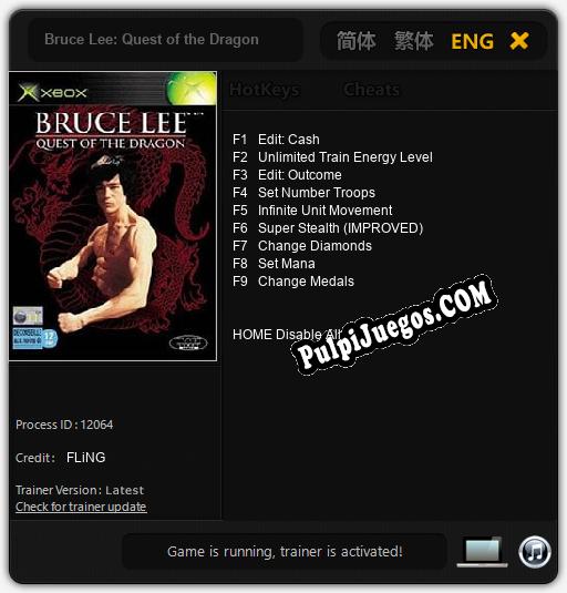 Entrenador liberado a Bruce Lee: Quest of the Dragon [v1.0.3]