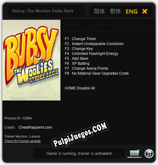 Bubsy: The Woolies Strike Back: Cheats, Trainer +8 [CheatHappens.com]