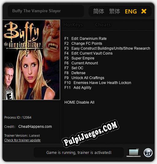 Buffy The Vampire Slayer: Cheats, Trainer +11 [CheatHappens.com]