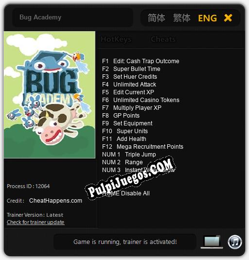 Bug Academy: Trainer +15 [v1.1]