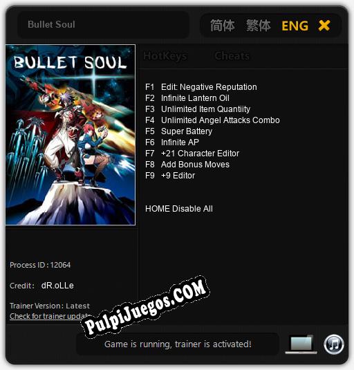 Entrenador liberado a Bullet Soul [v1.0.5]