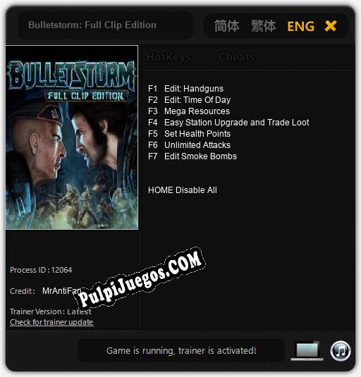 Bulletstorm: Full Clip Edition: Trainer +7 [v1.3]