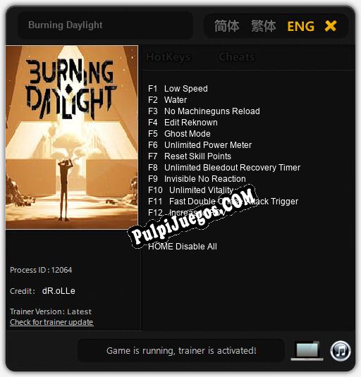 Burning Daylight: Trainer +12 [v1.1]