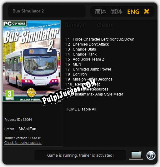 Entrenador liberado a Bus Simulator 2 [v1.0.8]