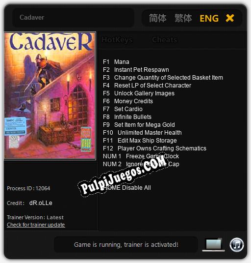 Entrenador liberado a Cadaver [v1.0.8]