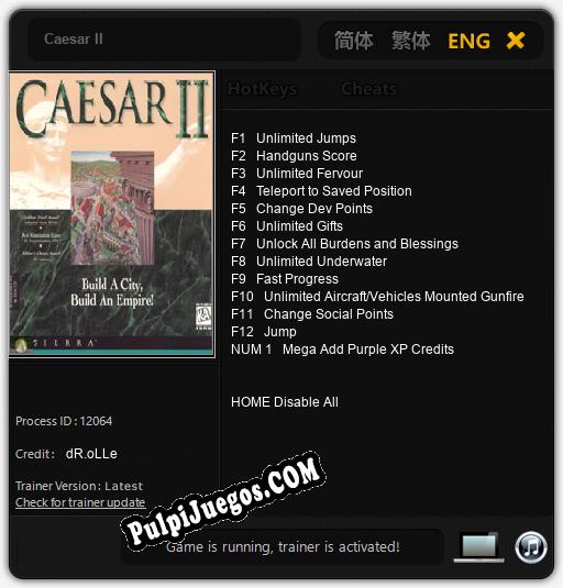 Caesar II: Cheats, Trainer +13 [dR.oLLe]