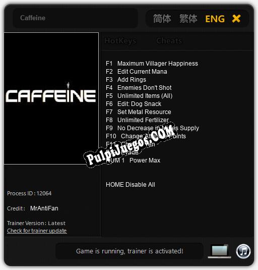 Caffeine: Trainer +13 [v1.1]