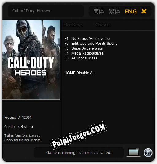 Entrenador liberado a Call of Duty: Heroes [v1.0.2]