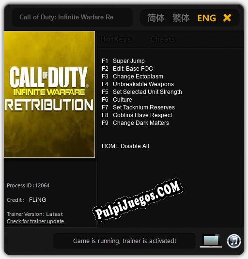 Call of Duty: Infinite Warfare Retribution: Treinador (V1.0.23)