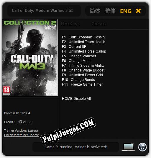 Call of Duty: Modern Warfare 3 – Collection 2: Trainer +11 [v1.3]