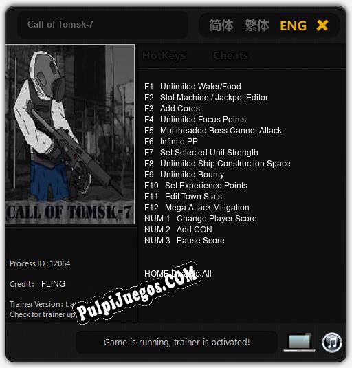 Entrenador liberado a Call of Tomsk-7 [v1.0.6]