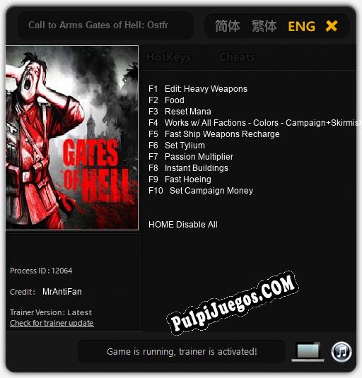 Call to Arms Gates of Hell: Ostfront: Trainer +10 [v1.8]